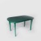 Masa fixa pentru gradina STERK din plastic, ovala, verde, 6 persoane, 140 x 70 x 70 cm