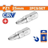 WADFOW - SET BITI PZ1 25MM - 2 BUC PowerTool TopQuality