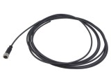 Conector M12 mufă mamă 4 pini drept cod A HARTING cu cablu 5m PUR