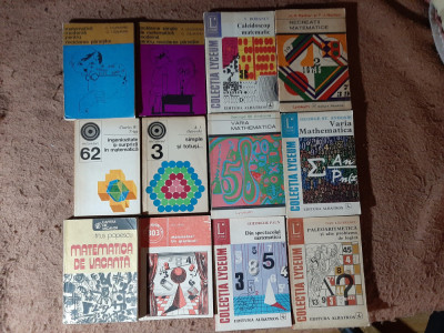 12 vol. matematică distractivă, recreativă (Gheorghe Păun, Ostrovski etc.) foto