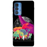 Husa compatibila cu Motorola G20 model Jurassic World, Silicon, TPU, Viceversa, Transparent, Carcasa
