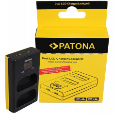 PATONA | Incarcator Dual USB LCD tip Panasonic DMW-BLJ31 DMW BLJ31 DMWBLJ31