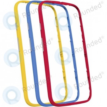 Motorola Moto E2, Moto E 2nd Gen. Bumper triplu pachet albastru/roșu/galben ASMSTBNDREDBLYW-M foto