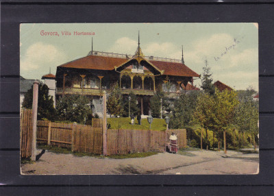 GOVORA VILA HORTANSIA EDITURA OSCAR THURINGER R. VALCEA CIRC. 1909 UPU foto