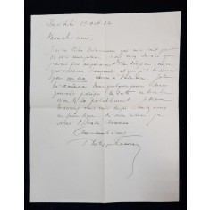 Philippe Lahovari, Scrisoare data 13 Oct 1922