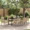 vidaXL Set de masă pentru grădină cu pernă 7 pcs Bej Rattan poli 3379888