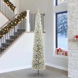 vidaXL Brad de Crăciun artificial Verde 270 cm PVC și oțel și plastic 3395057