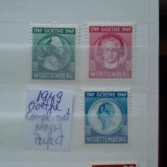 1949-Wurtemberg-Goethe - MNH-Perfect