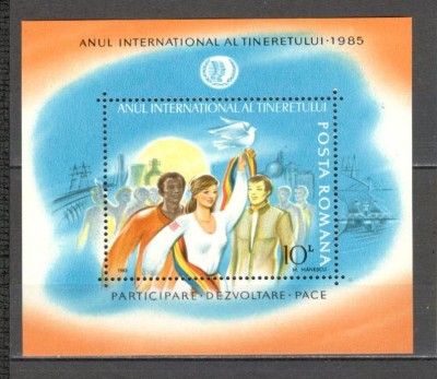 Romania.1985 Anul international al tineretului-Bl. YR.804 foto
