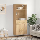 VidaXL Dulap &icirc;nalt, stejar sonoma, 69,5x34x180 cm, lemn compozit