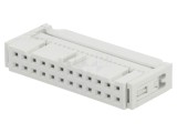 Mufă IDC Mamă 24 Pin cu Presare Cabluri 1.27mm Aurită