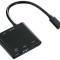 Hub Hama 135729 4in1 USB-C-HDMI 4 porturi Negru