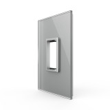 Cumpara ieftin Rama din sticla Livolo Italian 1 modul, gri, standard, serie noua