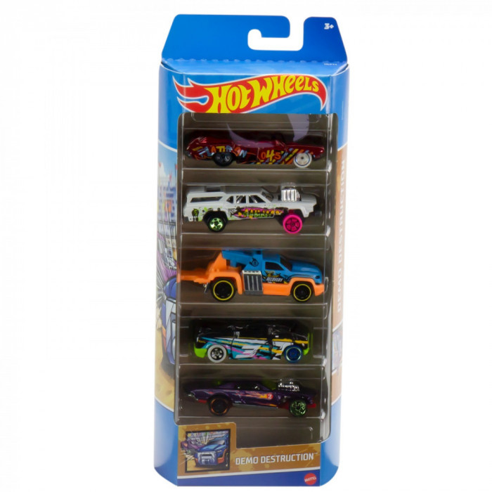 SET 5 MASINI HOT WHEELS DEMO DESTRUCTION SuperHeroes ToysZone