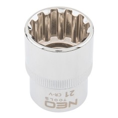 Tubulara hexagonala Spline 1/2&quot;, 21 mm Neo Tools 08-593 HardWork ToolsRange