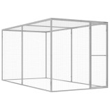 Cumpara ieftin Cusca pentru pisici, 3x1,5x1,5 m, otel galvanizat