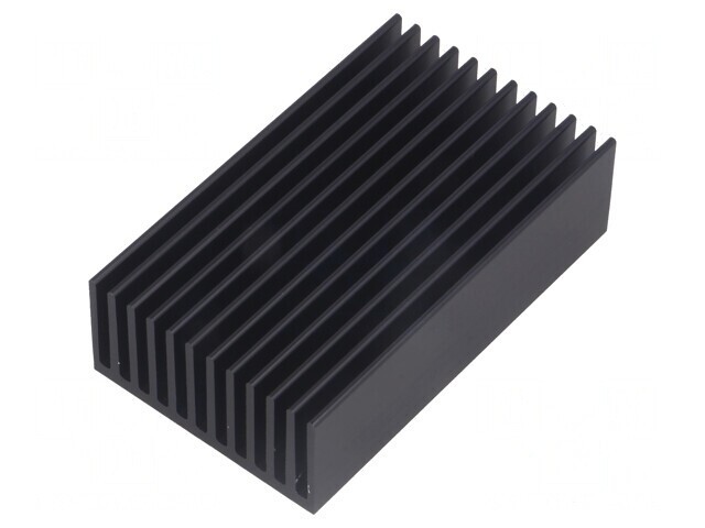 Radiator extrudat cu aripioare negru 75x45x22mm