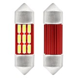 Set 2 becuri auto Vertex LED , C5W SV8.5-8, 12SMD 4014, 2W, 31mm, Canbus, 12-24V, leduri alb sofit Festoon