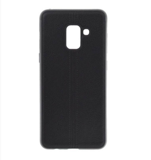 Husa silicon cu design de piele Huawei P40 Lite Negru + Cablu de date cadou