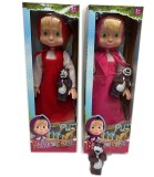 Marionetă Mare Mașa + Sunet cu Ursuleț 42 Cm