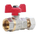 Robinet cu semiolandez, alama, 1/2&quot;, maner fluture