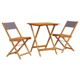 Cumpara ieftin Set mobilier bistro, 3 piese, textil antracit/lemn masiv