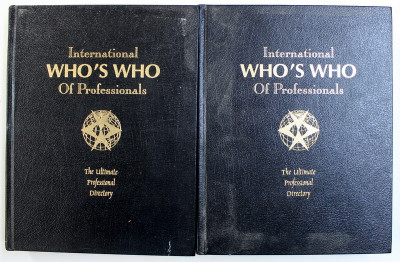 INTERNATIONAL WHO &amp;#039; S WHO OF PROFESSIONALS - THE ULTIMATE PROFESSIONAL DIRECTORY , VOLUMES I - II , 2002 - 2003 foto