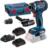 Bosch GSR 18V-90 FC + ProCORE + GAL 18V-40 - Masina de gaurit si insurubat 64 Nm valiza speciala accesorii + Set 2 acumulatori si incarcator Li-Ion 18
