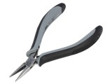 Clește de prindere drept ESD C.K 130mm, zimțat transversal, pentru electronică