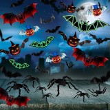 Set de 164 autocolante de Halloween Fyvadio, PVC, multicolor, 7- 30 cm