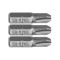 65461 STHOR Set 3 biti phillips PH1, PH2, PH3, prindere hexagonala 1/4&amp;quot;, lungime 25 mm