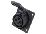 Conector alimentare AC trifazat AMPHENOL IP&amp;S 16A 415V soclu mamă flanșă IP44