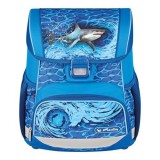 Ghiozdan neechipat Loop, Motiv Blue Shark + Cadou, Herlitz