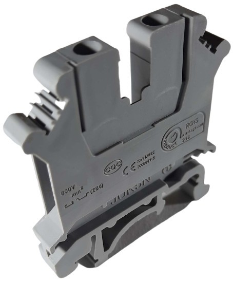 Clema sir terminala 10mm2 gri montaj pe sina DIN 35mm 690V 32A