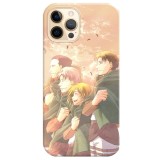Husa compatibila cu Apple iPhone 13 Pro Max model Attack on Titan Squad, Silicon, TPU, Viceversa, Transparent, Carcasa