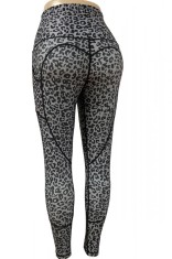 D798-9918 Colanti cu talie inalta si model animal print