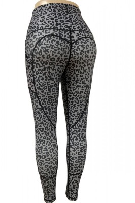 D798-9918 Colanti cu talie inalta si model animal print foto
