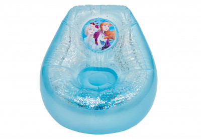 Scaun gonflabil Disney Frozen Kids Glitter Albastru Alb - RESIGILAT foto