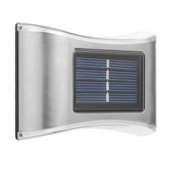 Aplica solara LED Flippy, ABS/Policarbonat, rezistenta la apa IP65, 6 LED-uri, pentru perete, trepte, borduri, terasa, 1.2V, 600mah, 10 x 6.5 cm, doua