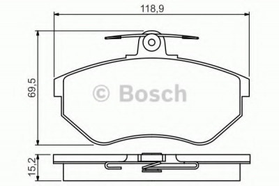 Set placute frana,frana disc VW POLO CLASSIC (6KV2) (1995 - 2006) BOSCH 0 986 495 246 foto