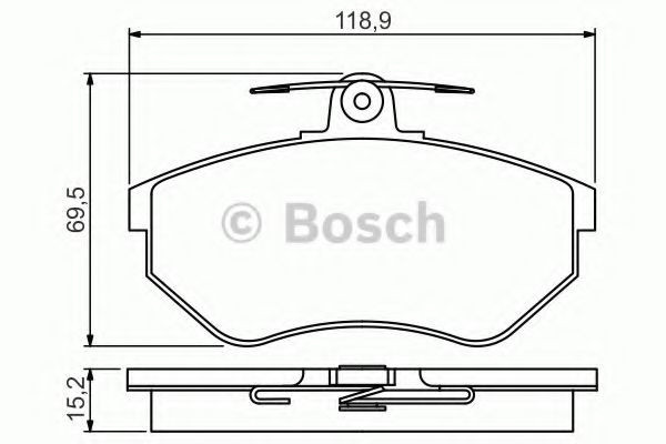 Set placute frana,frana disc VW GOLF III Variant (1H5) (1993 - 1999) BOSCH 0 986 495 246