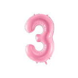 Balon folie cifra 3 roz 86 cm, Widmann Italia