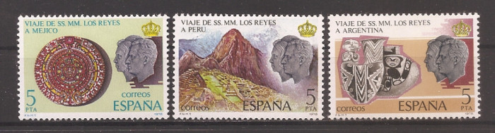 Spania 1978 - Vizita regală &icirc;n Mexic, Peru și Argentina, MNH