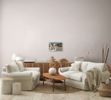 Tablou Canvas, "Pelicani la malul apei", Nu pot spune cine sunt &icirc;n imagine, dar sunt doi pelicani albi cu ciocuri proeminente, aflați l&acirc;ngă o apă., 39