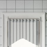 Șine pentru perdele 2 buc, alb și argintiu, 40-60 cm, aluminiu
