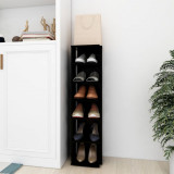 Pantofar, negru, 27,5x27x102 cm, lemn prelucrat, vidaXL