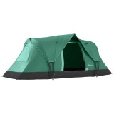 Outsunny Cort de Camping pentru 4 Persoane Impermeabil cu Protecție UV, Ferestre și St&acirc;lpi, 4.55x2.3x1.8 m, Verde | Aosom Romania