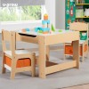 Set masuta si 2 scaune,lemn natur,U-Grow