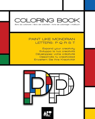 Coloring Book - Alphabet Mondrian Style: Letters: P Q R S T foto