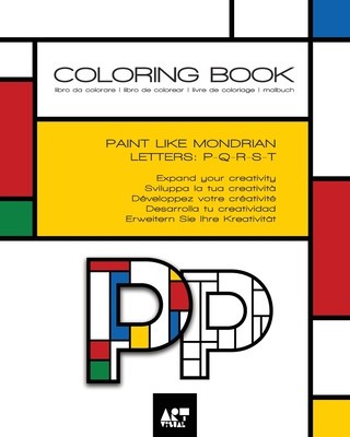 Coloring Book - Alphabet Mondrian Style: Letters: P Q R S T foto